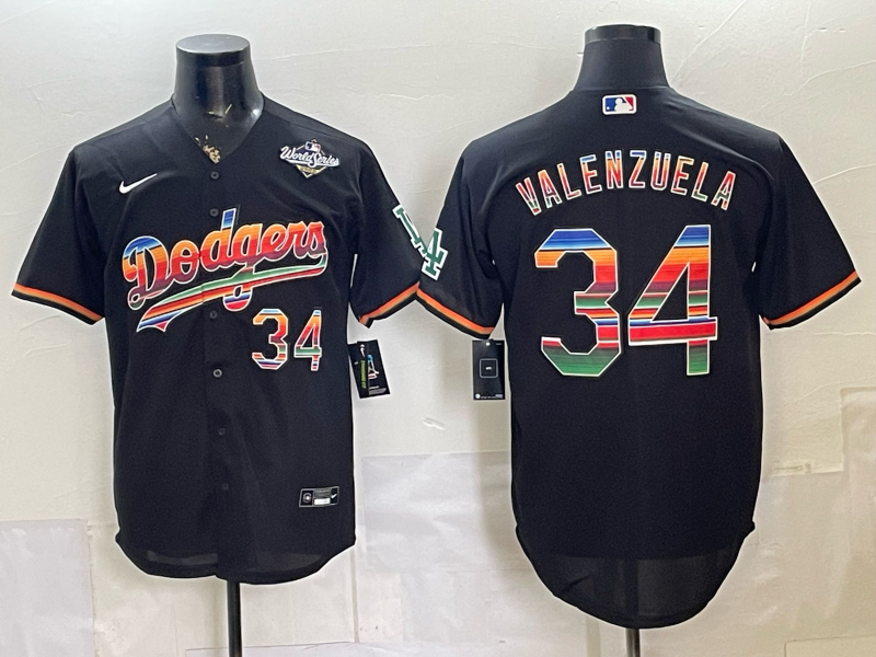 Men Los Angeles Dodgers #34 Valenzuela black Game 2026 Nike MLB Jersey 0901004